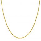 90cm ZINZI Gold Plated Sterling Silver Rope Necklace ZILC-K90G