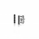 8mm ZINZI Sterling Silver Stud Earrings Bar Black ZIO1689BL
