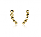 10mm ZINZI Gold Plated Sterling Silver Stud Earrings Beads ZIO2090G