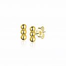 6mm ZINZI Gold Plated Sterling Silver Stud Earrings Beads ZIO2230G