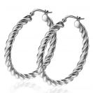 37mm ZINZI Sterling Silver Hoop Earrings with Twisted Tube width 4mm ZIO2282