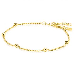 ZINZI zlv. armband gg.verg. gourmet en bolletjes