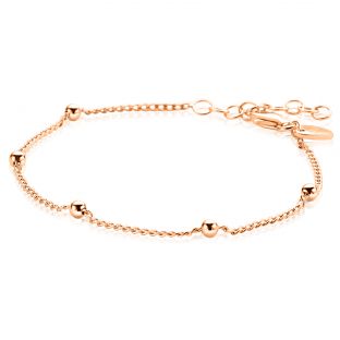 ZINZI zlv. armband rosé verg. gourmet en bolletjes