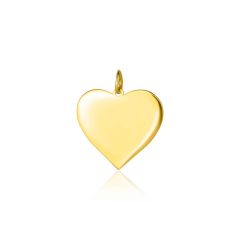 14mm ZINZI 14K Gold Pendant Shiny Heart ZGH363-14 (excl. necklace)