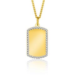 26mm ZINZI 14K Gold Engravable Flat Bar with White Gold Pearls ZGH365-26 (excl. necklace)