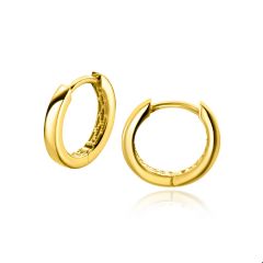 12mm ZINZI 14K Gold Hoop Earrings Square Tube 12 x 1,7mm ZGO321