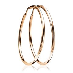 45mm ZINZI Rose Gold Plated Sterling Silver Hoop Earrings 45x2mm ZIO436R