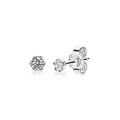 3,5mm ZINZI Sterling Silver Stud Earrings Prong Setting White Zirconia ZIO1983