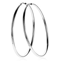 55mm ZINZI Sterling Silver Hoop Earrings 55x2mm ZIO437