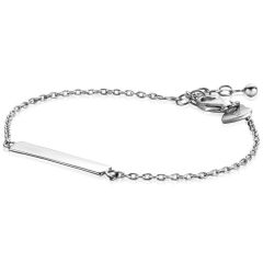 ZINZI Sterling Silver Bracelet with Shiny Plate for Engraving 17-20cm ZIA2344