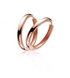 28mm ZINZI Rose Gold Plated Sterling Silver Hoop Earrings width 3mm ZIO193R