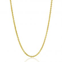 40-43cm ZINZI Gold 14 krt anker ketting 1mm breed, ideaal om je hanger aan te bevestigen ZGC314