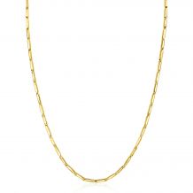 ZINZI Gold 14 krt gouden ketting met stoere rechthoekige staafjes (2mm breed) met vierkante buis 43cm ZGC452
