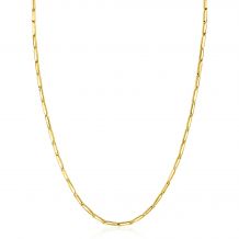 ZINZI Gold 14 krt gouden ketting met stoere rechthoekige staafjes (2mm breed) met vierkante buis 43cm ZGC452
