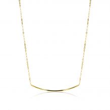 ZINZI Gold 14 karaat gouden collier glad boogje 45cm ZGC183