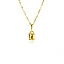 ZINZI Gold 14 krt gouden hanger met trendy slotje 5mm ZGH419 (zonder collier)