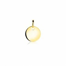 10mm ZINZI 14K Gold Pendant Trendy Shiny Coin ZGH397-10 (excl. necklace)