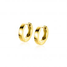 12mm ZINZI 14K Gold Hoop Earrings Square Tube 12 x 2,2mm ZGO427