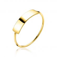 ZINZI 14K Gold Ring Rectangular Bar ZGR176