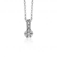 ZINZI 14K White Gold Pendant 0,082crt Diamond ZGH106 (excl. necklace)