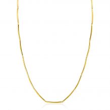 ZINZI Gold 14 krt gouden ketting met langwerpige glanzende staafjes 1,6mm breed 40-43cm ZGC461
