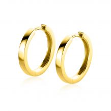 17,5mm ZINZI 14K Gold Hoop Earrings Square Tube 17,5 x 2,3mm ZGO430