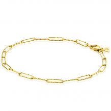 ZINZI 14K Gold Bracelet Trendy Paperclip Chains 2,7mm width 19cm ZGA348