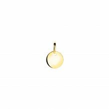 8mm ZINZI 14K Gold Pendant Trendy Shiny Coin ZGH397-8 (excl. necklace)