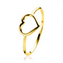 ZINZI 14K Gold Ring Open Heart 8mm ZGR378