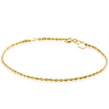 ZINZI 14K Gold Cord Bracelet 1,6mm width 17-19cm ZGA398