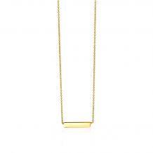 ZINZI 14K Gold Necklace Bar 42cm ZGC176