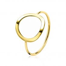 ZINZI 14K Gold Ring Open Circle ZGR173