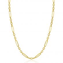 ZINZI 14K Gold Chain Necklace Paperclip and Rolo Chains 4mm width 45cm ZGC473