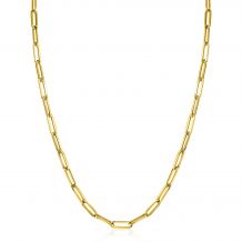 ZINZI Gold 14 krt gouden closed for ever schakelketting 4,5mm breed 43cm ZGC453
