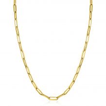 ZINZI Gold 14 krt gouden closed for ever schakelketting 4,5mm breed 43cm ZGC453
