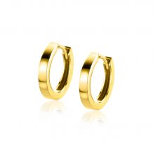 13,5mm ZINZI 14K Gold Hoop Earrings Square Tube 13,5 x 2,3mm ZGO428