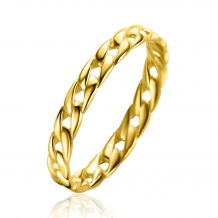 ZINZI 14K Gold Ring Trendy Curb Chain 3mm width ZGR448