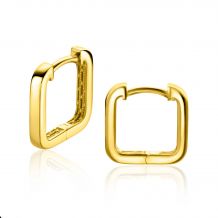 12mm ZINZI Gold 14K Gold Square Hoop Earrings Square Tube 12 x 1,7mm ZGO323