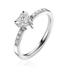 ZINZI Sterling Silver Ring Heart White Zirconia ZIR2134