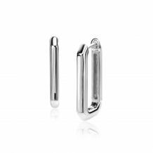 23mm ZINZI Sterling Silver Hoop Earrings Octagon width 3mm ZIO2494