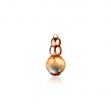 ZINZI zilveren ronde hanger rosé verguld champagne ZIH1112C 