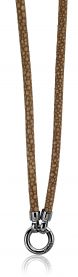 ZINZI Brown Leather Necklace 90cm ZIC846BR