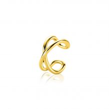 12,5mm ZINZI Gold Plated Sterling Silver Ear Cuff Crossover 5,5mm width (price per piece) ZIO-CUFF5G