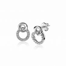 ZINZI Sterling Silver Ear Studs 11mm Circles