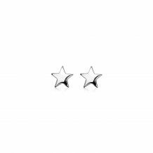 7mm ZINZI Sterling Silver Stud Earrings Shiny Star ZIO1377