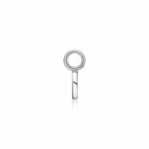 ZINZI Sterling Silver Letter Earrings Pendant I price per piece ZICH2144I (excl. hoop earrings)