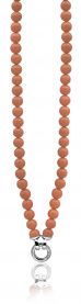 Zinzi zilveren ketting oranjekoraal 45cm ZIC401K-S