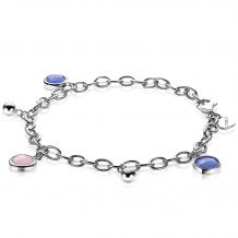 ZINZI Sterling Silver Luxurious Charms Bracelet ZIA2005