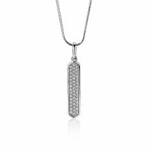 27mm ZINZI Sterling Silver Pendant Hexagon White ZIH1788