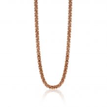 ZINZI zilveren schakelcollier rosé verguld 45cm ZIC1288R